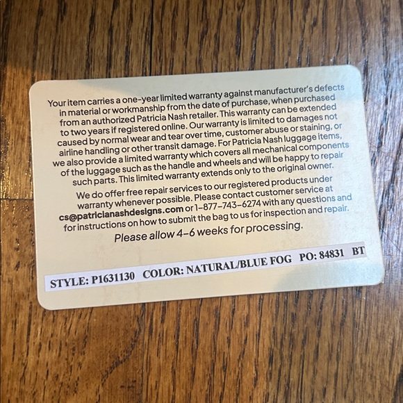 Patricia Nash Loulia Clutch Crossbody Bag - NATURAL/BLUE FOG NWT - Picture 7 of 8